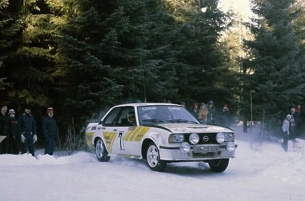 1980 World Rally Championship. Swedish Rally, Sweden. 15-17 February 1980. Anders Kullang / Bruno Berglund (Opel Ascona 400), 1st position. World Copyright: LAT Photographic Ref: 35mm transparency 80RALLY02