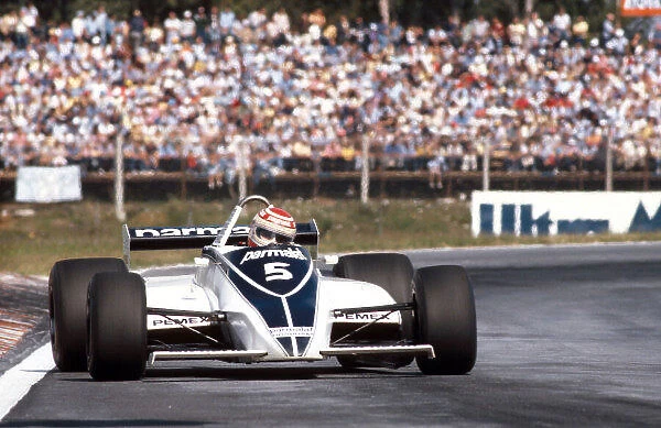 1981 Argentinian Grand Prix. Buenos Aires, Argentina. 10-12 April 1981. Nelson Piquet (Brabham BT49C Ford) 1st position. Ref-81ARG 05. World Copyright - LAT Photographic
