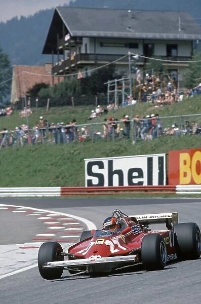 1981 Austrian Grand Prix. Osterreichring, Austria. 14-16 August 1981. Gilles Villeneuve (Ferrari 126CK), retired. World Copyright: LAT Photographic Ref: 35mm transparency 81AUT29