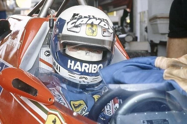 1981 Brazilian Grand Prix. Jacarepagua, Rio de Janeiro, Brazil. 27-29 March 1981. Didier Pironi (Ferrari 126C), retired. Portrait, helmet. World Copyright: LAT Photographic Ref: 35mm transparency 81BRA07