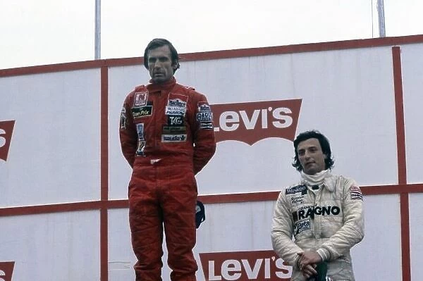 1981 Brazilian Grand Prix. Jacarepagua, Rio de Janeiro, Brazil. 27-29 March 1981. Carlos Reutemann (Williams FW07C-Ford Cosworth), 1st position, and Riccardo Patrese (Arrows A3-Ford Cosworth), 3rd position
