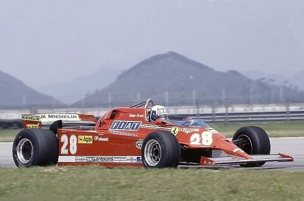 1981 Brazilian Grand Prix. Jacarepagua, Rio de Janeiro, Brazil. 27-29 March 1981. Didier Pironi (Ferrari 126C), retired. World Copyright: LAT Photographic Ref: 35mm transparency 81BRA21