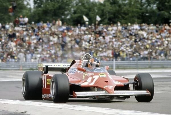 1981 French Grand Prix. Dijon-Prenois, France. 3-5 July 1981. Gilles Villeneuve (Ferrari 126CK), retired. World Copyright: LAT Photographic Ref: 35mm transparency 81FRA01