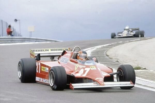 1981 French Grand Prix. Dijon-Prenois, France. 3-5 July 1981. Gilles Villeneuve (Ferrari 126CK), retired. World Copyright: LAT Photographic Ref: 35mm transparency 81FRA03