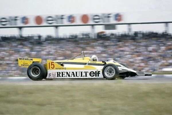 1981 German Grand Prix. Hockenheim, Germany. 31 July-2 August 1981. Alain Prost (Renault RE30), 2nd position. World Copyright: LAT Photographic Ref: 35mm transparency 81GER05