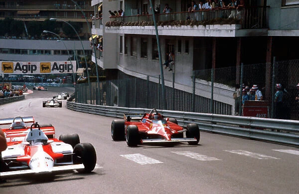 1981 Monaco Grand Prix. Monte Carlo, Monaco. 28-31 May 1981. Gilles Villeneuve (Ferrari 126CK) 1st position at Beau Rivage. Ref-81 MON 43. World Copyright - LAT Photographic