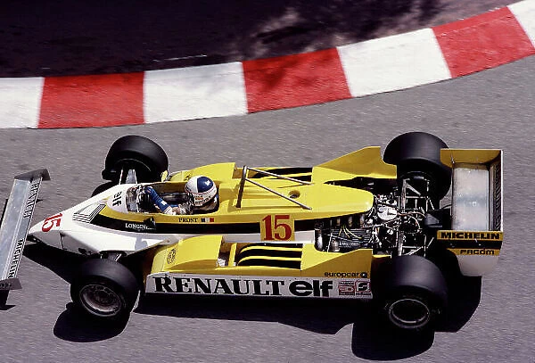 1981 Monaco Grand Prix. Monte Carlo, Monaco. 28-31 May 1981. Alain Prost (Renault RE30). Ref-81 MON 76. World Copyright - LAT Photographic