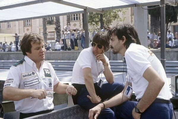 1981 Monaco Grand Prix. Monte Carlo, Monaco. 28-31 May 1981. Patrick Head (Williams designer), Herbie Blash (Brabham Team Manager) and Gordon Murray (Brabham designer). Portrait. World Copyright: LAT Photographic Ref: 35mm transparency 81MON72