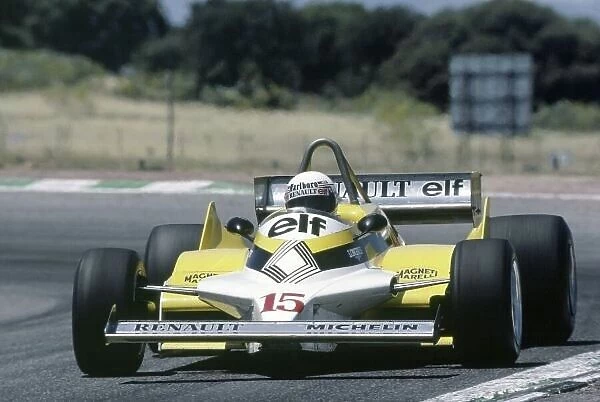 1981 Spanish Grand Prix. Jarama, Spain. 19-21 June 1981. Alain Prost (Renault RE30), retired. World Copyright: LAT Photographic Ref: 35mm transparency 81ESP36