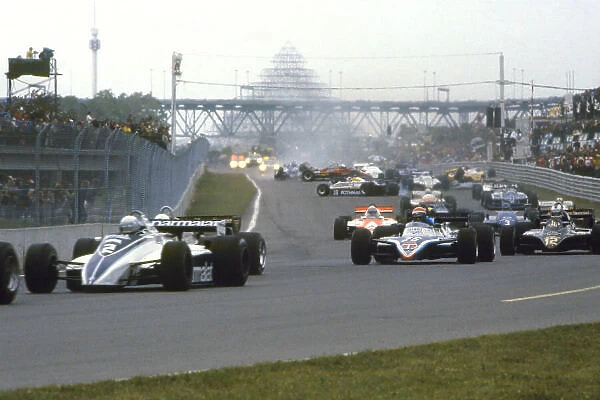 1982 Canadian Grand Prix. Montreal, Canada. 13 June 1982. The start line accident in which Riccardo Paletti, Osella FA1C-Ford, crashed into Didier Pironi, Ferrari 126C2, and lost his life. World Copyright: LAT Photographic