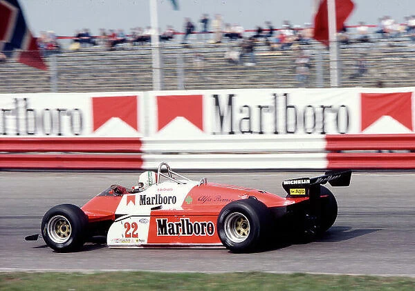 1982 Dutch Grand Prix. Zandvoort, Holland. 1-3 July 1982. Andrea de Cesaris (Alfa Romeo 182). Ref-82 HOL 68. World Copyright - LAT Photographic