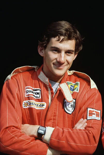 1982 EFDA Euroseries FF2000 Championship. Hockenheim, Germany. 7th - 8th August 1982. Rd 6. Ayrton Senna (Van Diemen- Nelson RF82), 1st position, portrait. World Copyright: LAT Photographic