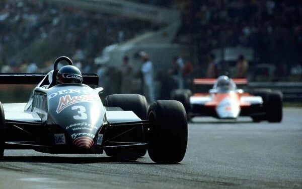 1982 ITALIAN GP. Michele Alboreto finishes 5th a the Tyrrell Ford behind the winner