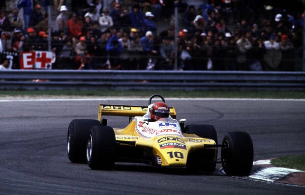 1982 SAN MARINO GP. Elisio Salazar finishes 5th in the ATS at Imola. Photo: LAT
