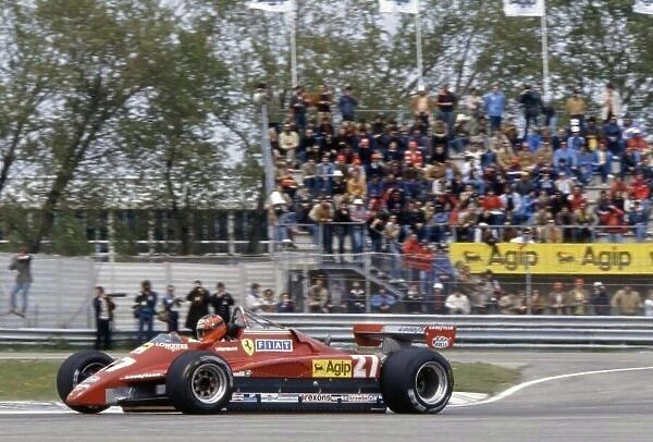 1982 San Marino Grand Prix. Imola, Italy. 23-25 April 1982. Gilles Villeneuve (Ferrari 126C2), 2nd position. World Copyright: LAT Photographic Ref: 35mm transparency 82SM14