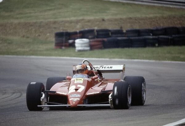 1982 San Marino Grand Prix. Imola, Italy. 23-25 April 1982. Gilles Villeneuve (Ferrari 126C2), 2nd position. World Copyright: LAT Photographic Ref: 35mm transparency 82SM46