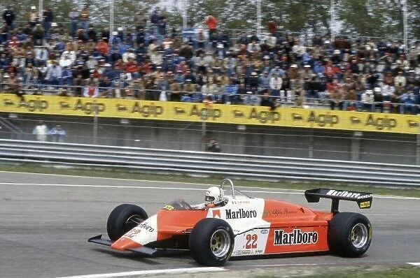 1982 San Marino Grand Prix. Imola, Italy. 23-25 April 1982. Andrea de Cesaris (Alfa Romeo 182), retired. World Copyright: LAT Photographic Ref: 35mm transparency 82SM22