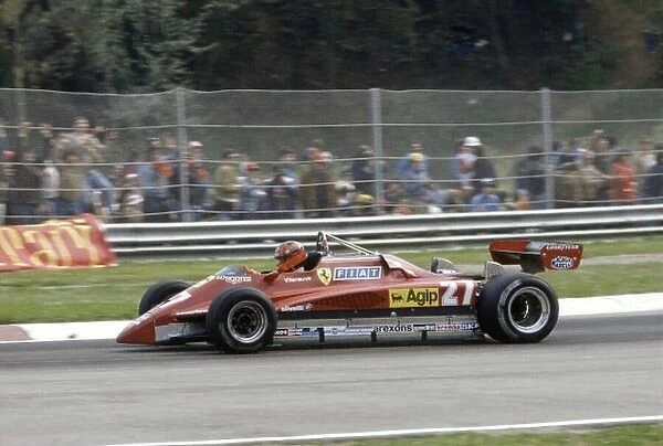1982 San Marino Grand Prix. Imola, Italy. 23-25 April 1982. Gilles Villeneuve (Ferrari 126C2), 2nd position. World Copyright: LAT Photographic Ref: 35mm transparency 82SM06