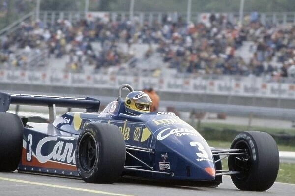 1982 San Marino Grand Prix. Imola, Italy. 23-25 April 1982. Michele Alboreto (Tyrrell 011-Ford Cosworth), 3rd position. World Copyright: LAT Photographic Ref: 35mm transparency 82SM27