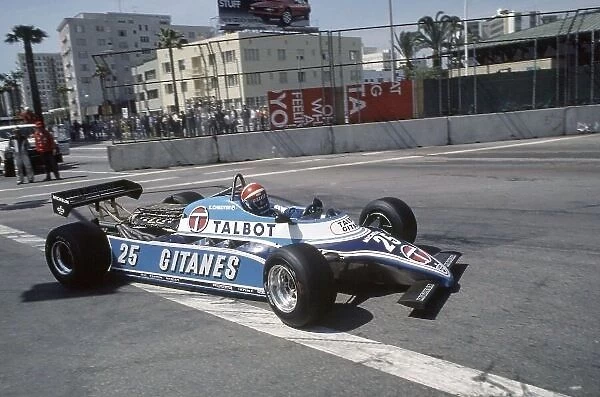 1982 United States Grand Prix West. Long Beach, California, USA. 2-4 April 1982. Eddie Cheever (Ligier JS17-Matra), retired. World Copyright: LAT Photographic Ref: 35mm transparency 82LB14