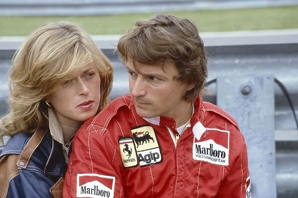 1983 Canadian Grand Prix: Rene Arnoux 1st position with wife Annette