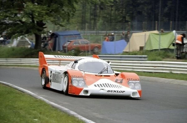 1983 Nurburgring 1000kms. Nurburgring, Germany. 29th May 1983. Bob Wollek / Stefan Johannson (Joest Racing Porsche 956) 2nd position, action. World Copyright: LAT Photographic. Ref: 35mm Colour Transparency