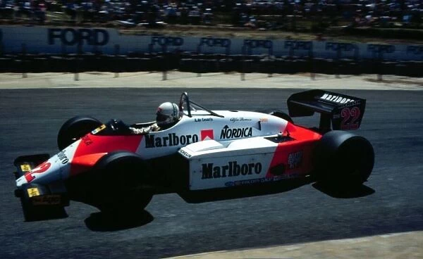 1983 South African GP. Andrea de Cesaris finishes second in the Marlboro Alfa Romeo