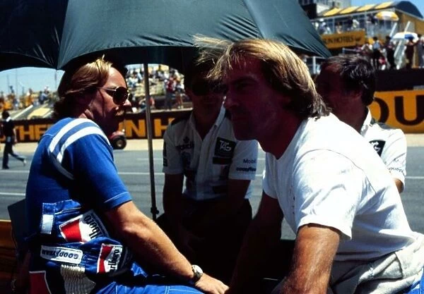 1983 South African GP Keke Rosberg and Jacques Laffite. Photo: LAT