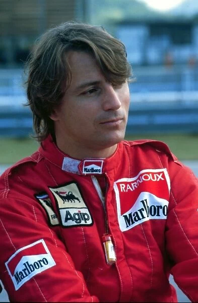 1984 BRAZILIAN GP. Rene Arnoux, Ferrari. Photo: LAT: Rene Arnoux, Ferrari