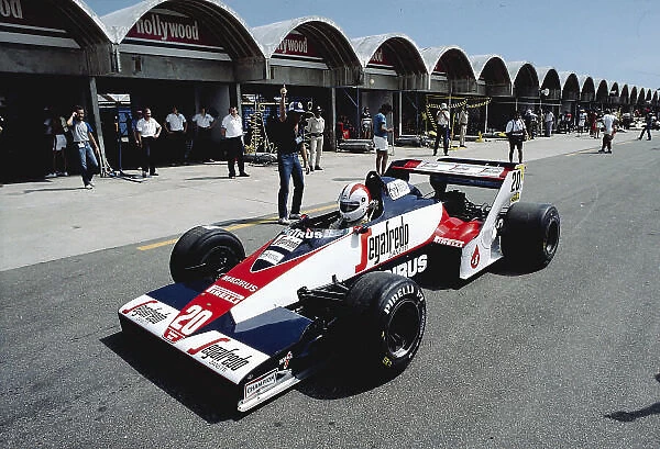 1984 Brazilian Grand Prix. Jacarepagua, Rio de Janeiro, Brazil. 23-25 March 1984. Johnny Cecotto (Toleman TG183B Hart). Ref-84 BRA 70. World Copyright - LAT Photographic
