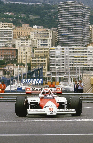 1984 Monaco Grand Prix. Monte Carlo, Monaco. 31st May - 3rd June 1984. Niki Lauda (McLaren MP4 / 2-TAG Porsche), retired, action. World Copyright: LAT Photographic. Ref: 84 MON a