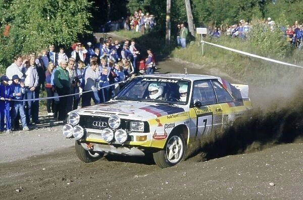 1984 World Rally Championship. 1000 Lakes Rally, Finland. 26-28 August 1984. Michelle Mouton / Fabrizia Pons (Audi Sport Quattro), retired. World Copyright: LAT Photographic Ref: 35mm transparency 84RALLY22