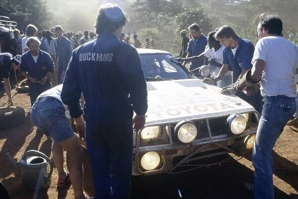 1984 World Rally Championship. Safari Rally, Kenya. 19-23 April 1984. Sandro Munari / Ian Street (Toyota Celica TCT), retired. World Copyright: LAT Photographic Ref: 35mm transparency 84RALLY12