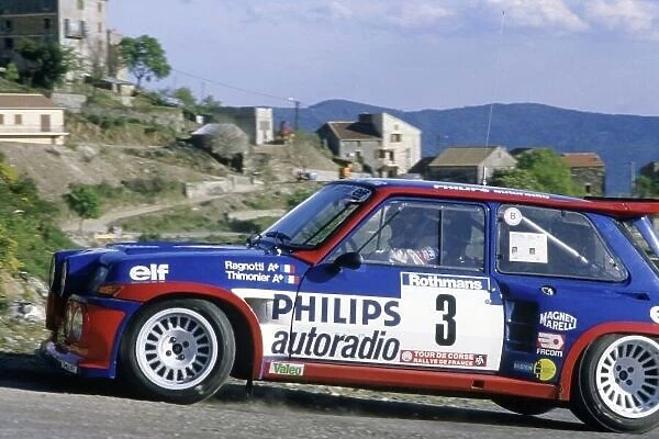 1985 World Rally Championship. Tour de Corse, Corsica, France. 2-4 May 1985. Jean Ragnotti / Pierre Thimonier (Renault 5 Maxi Turbo), 1st position. World Copyright: LAT Photographic Ref: 35mm transparency 85RALLY05