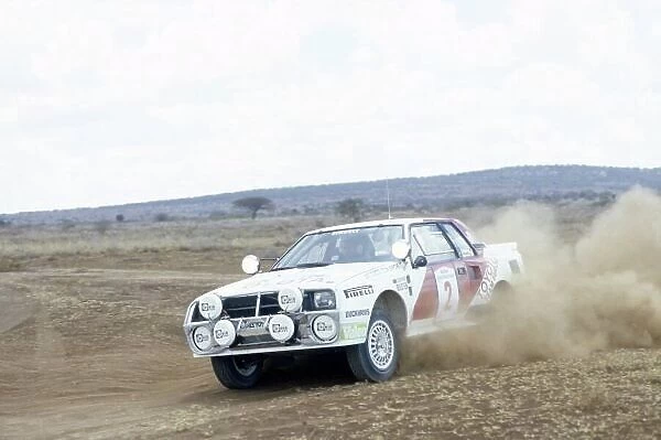 1986 World Rally Championship. Safari Rally, Kenya. 29 March-2 April 1986. Bjorn Waldegaard / Fred Gallagher (Toyota Celica TCT), 1st position. World Copyright: LAT Photographic Ref: 35mm transparency 86RALLY03