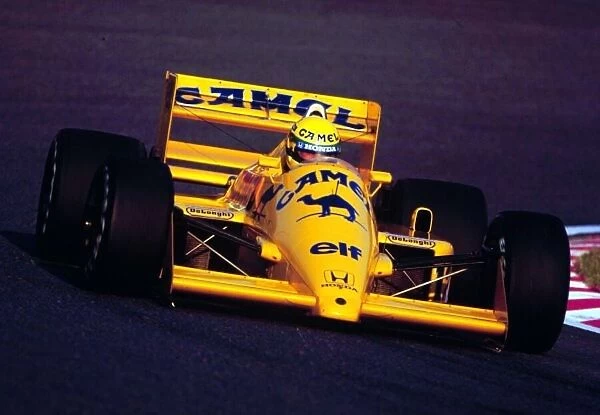 1987 JAPANESE GP. Ayrton Senna comes 2nd behind Ferraris Gerhard Berger