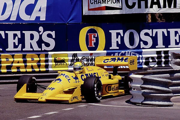1987 Monaco Grand Prix. Monte Carlo, Monaco. 28-31 May 1987. Ayrton Senna (Lotus 99T Honda) 1st position. Ref-87 MON 50. World Copyright - LAT Photographic