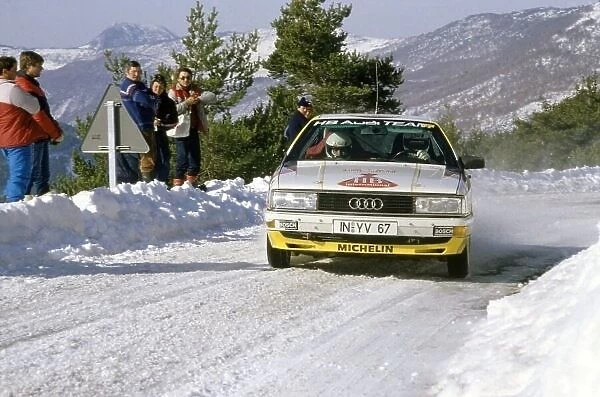 1987 World Rally Championship. Monte Carlo Rally, Monaco. 17-22 January 1987. Walter Rohrl / Christian Geistdorfer (Audi 200 Quattro), 3rd position. World Copyright: LAT Photographic Ref: 35mm transparency 87RALLY11