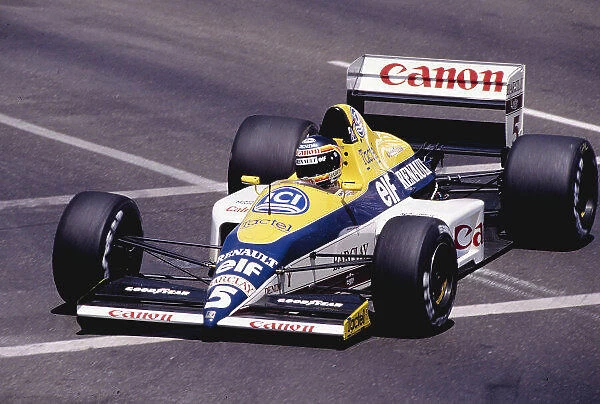 1989 United States Grand Prix. Phoenix, Arizona, USA. 2-4 June 1989. Thierry Boutsen (Williams FW12C Renault) 6th position. Ref-89 USA 39. World Copyright - LAT Photographic