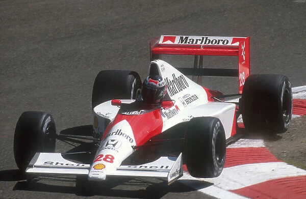 1990 Belgian Grand Prix. Spa-Francorchamps, Belgium. 24-26 August 1990. Gerhard Berger (McLaren Honda) 3rd position. Ref-90 BEL 11. World Copyright - LAT Photographic