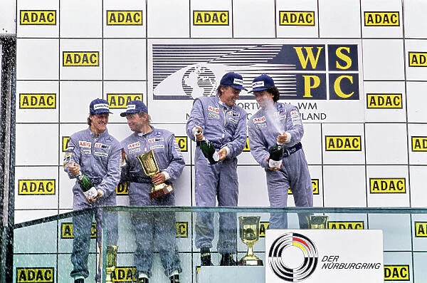 1990 FIA World Sports-Prototype Championship. Nurburgring 480 Kms. Nurburgring, Germany. 19th August 1990. Rd 8. Jean-Louis Schlesser  /  Mauro Baldi (Mercedes-Benz C11), 1st position