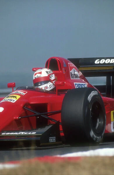 1990 Hungarian Grand Prix. Hungaroring, Hungary. 10-12 August 1990. Nigel Mansell (Ferrari 641). He was lying third when Berger hit him on lap 72 and exited the race. Ref-90 HUN 06. World Copyright - LAT Photographic