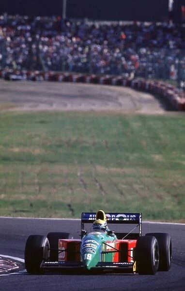 1990 Japanese GP, Suzuka Roberto Moreno, Benetton Ford, race action. @nd Position
