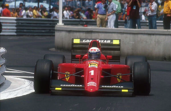 1990 Monaco Grand Prix. Monte Carlo, Monaco. 25-27 May 1990. Alain Prost (Ferrari 641). He was hit by Berger, causing the first race to be stopped. He exited the second race on lap 30 when his battery exploded. Ref-90 MON 19. World Copyright - LAT