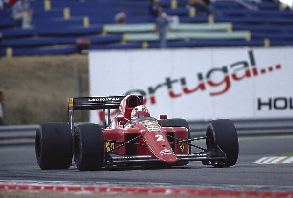 1990 Portuguese Grand Prix. Estoril, Portugal. 21-23 September 1990. Nigel Mansell (Ferrari 641) 1st position. Ref-90 POR 10. World Copyright - LAT Photographic