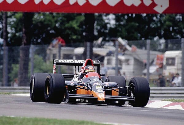 1990 San Marino Grand Prix. Imola, Italy. 11-13 May 1990. Olivier Grouillard (Osella FA1M-E Ford). Ref-90 SM 31. World Copyright - LAT Photographic