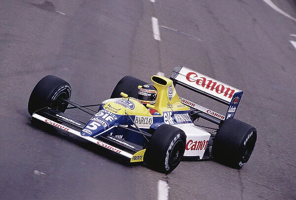 1990 United States Grand Prix. Phoenix, Arizona, USA. 9-11 March 1990. Thierry Boutsen (Williams FW113B Renault) 3rd position. Ref-90 USA 58. World Copyright - LAT Photographic