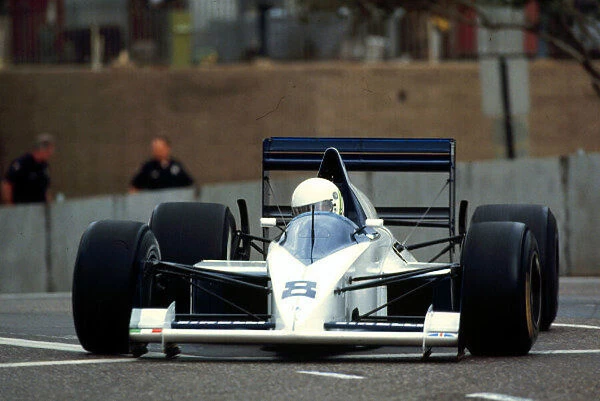 1990 USA GP. Stefano Modeno drives his Brabham Judd to 5th place. Photo: LAT