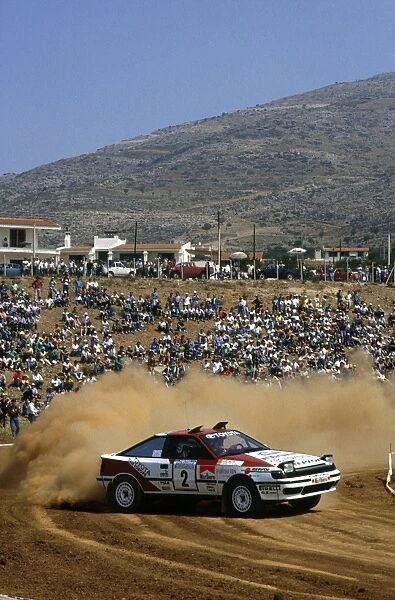 1990 World Rally Championship: Carlos Sainz  /  Luis Moya, 1st position, action