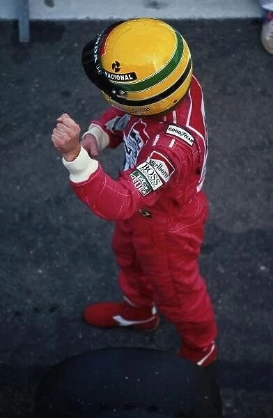 1991 Belgian Grand Prix. Spa-Francorchamps, Belgium.23-25 August 1991. Ayrton Senna (McLaren MP4 / 6 Honda) 1st position at La Source Hairpin, action. World Copyright: LAT Photographic Ref: 91 BEL 22